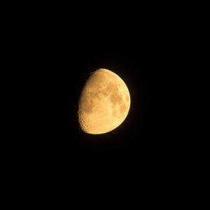 Moon with a golden handle (sunlit Jura Mountains), detailed view, stacking Moon with a golden handle (sunlit Jura Mountains), detailed view, stacking